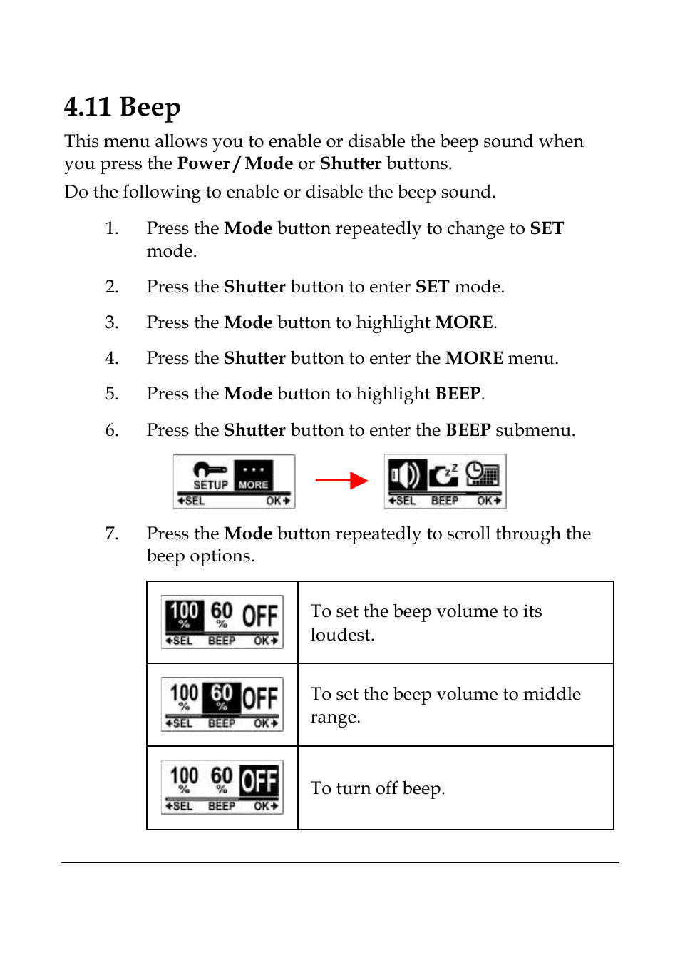 11 beep | WASPcam GIDEON HD Action Camera User Manual | Page 51 / 69