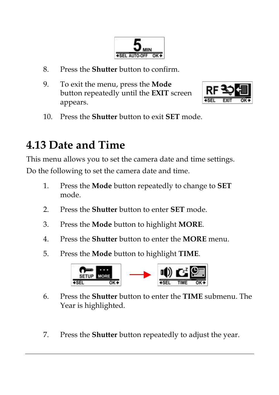 13 date and time | WASPcam GIDEON HD Action Camera User Manual | Page 53 / 69