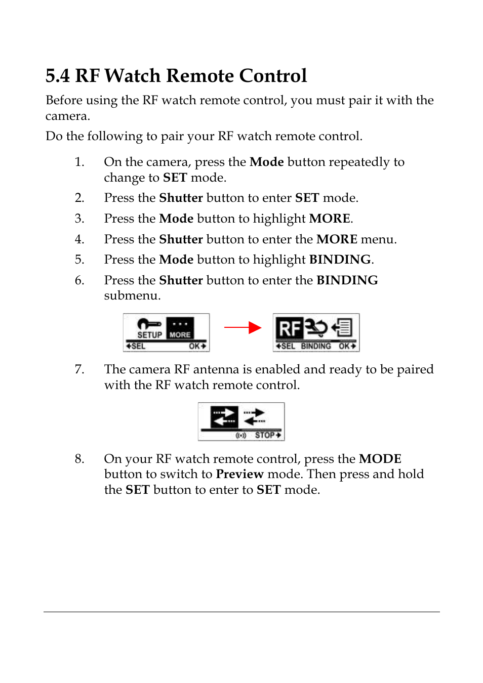 4 rf watch remote control | WASPcam GIDEON HD Action Camera User Manual | Page 63 / 69