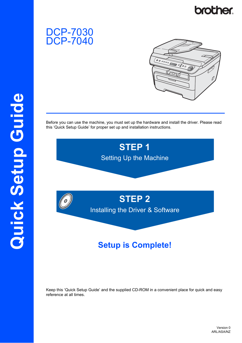 Brother DCP-7030 User Manual | 19 pages