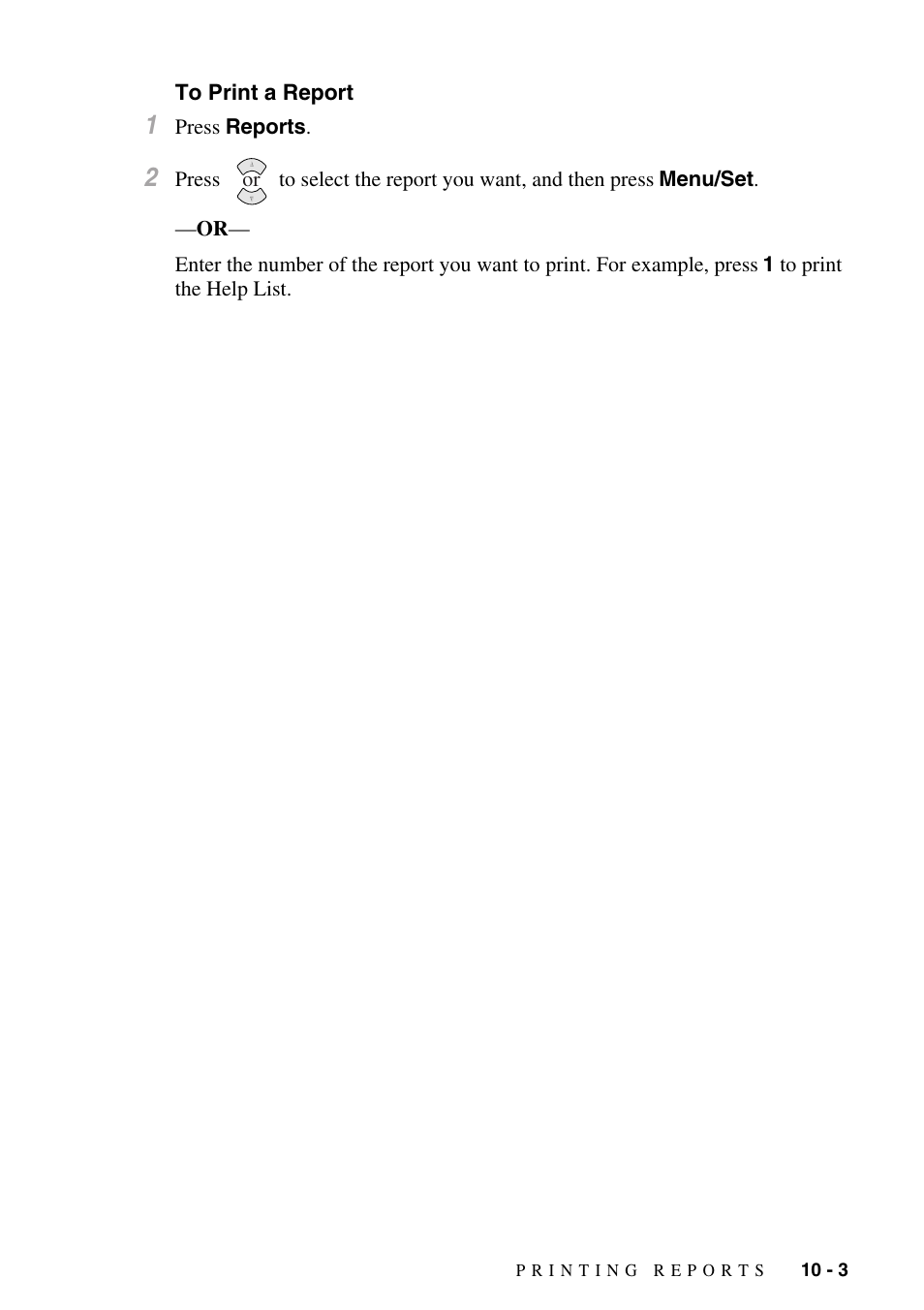 To print a report, To print a report -3 | Brother FAX-3800 User Manual | Page 95 / 150