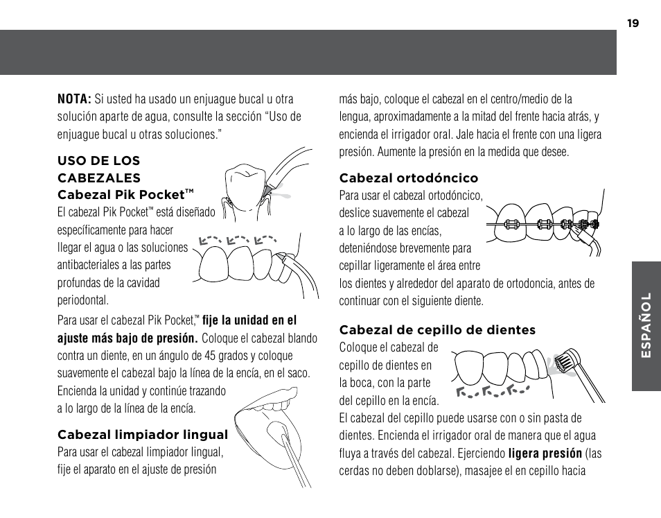 Waterpik WP-260 Owners Manual User Manual | Page 19 / 24