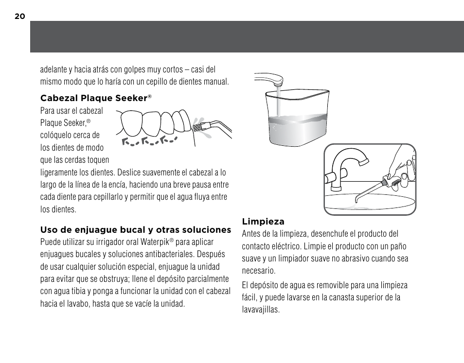 Waterpik WP-260 Owners Manual User Manual | Page 20 / 24