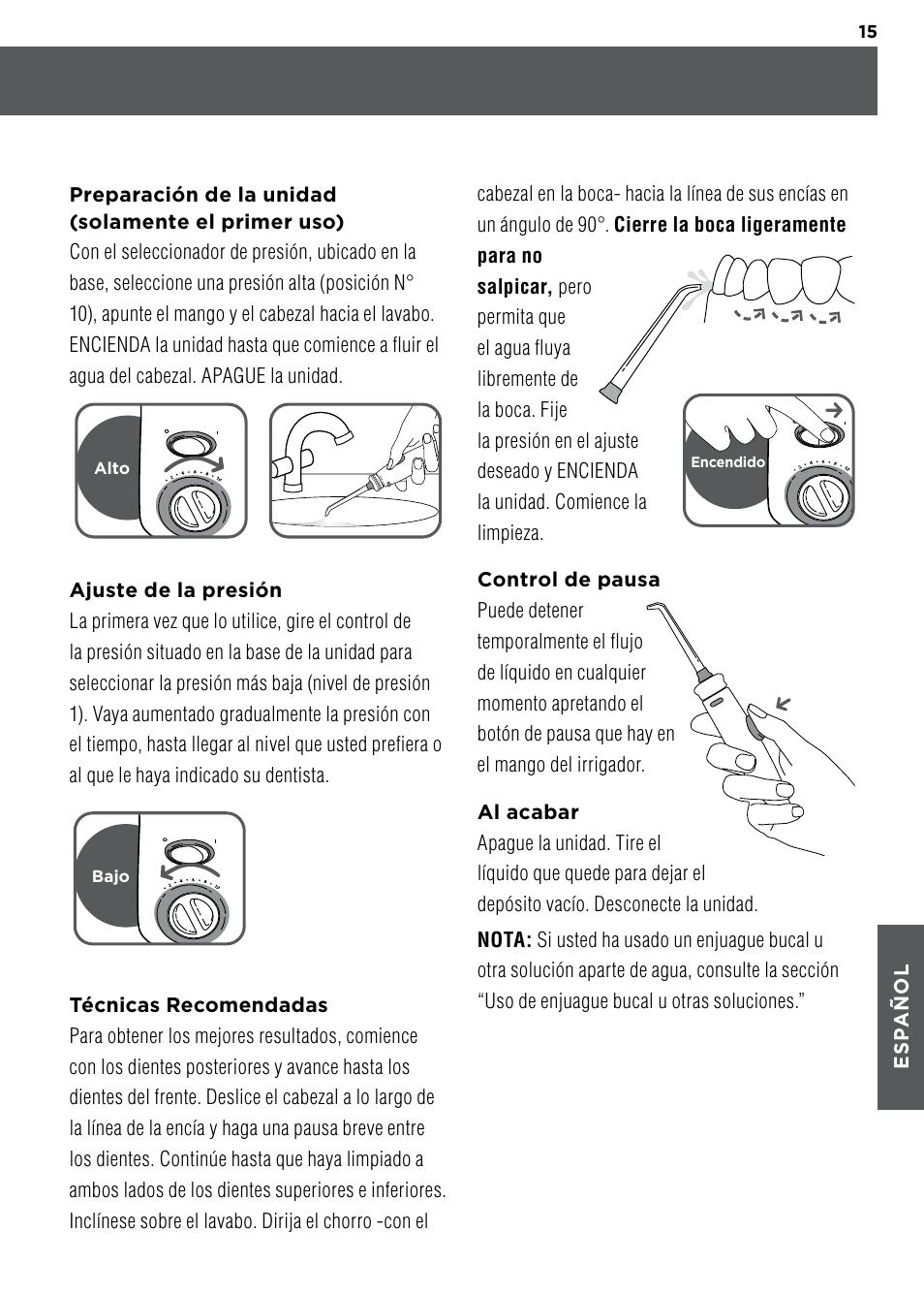 Waterpik WP-100 Owners Manual User Manual | Page 15 / 19