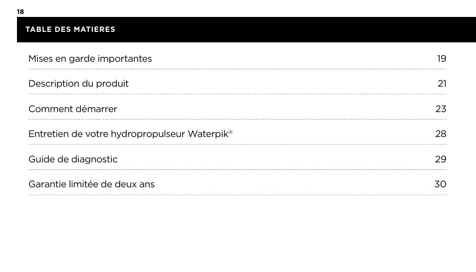 Waterpik WP-60 Owners Manual User Manual | Page 18 / 45