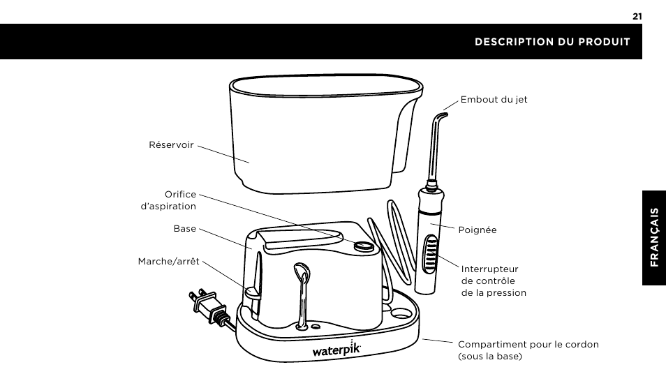 Waterpik WP-60 Owners Manual User Manual | Page 21 / 45