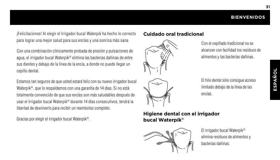 Waterpik WP-60 Owners Manual User Manual | Page 31 / 45