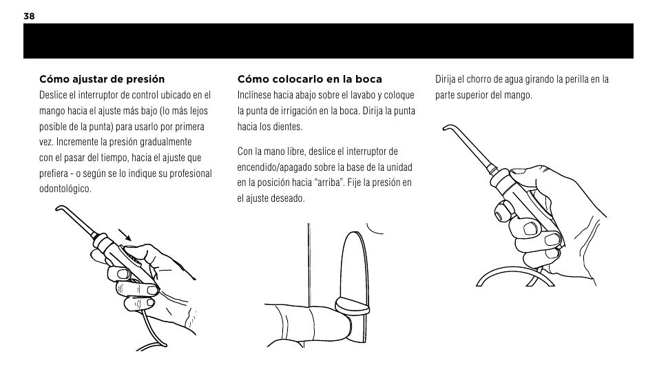 Waterpik WP-60 Owners Manual User Manual | Page 38 / 45