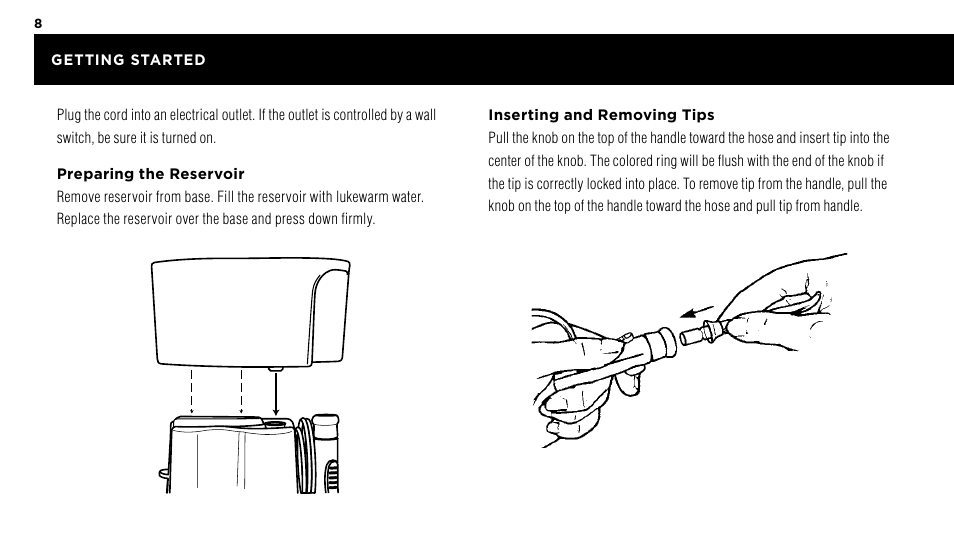 Waterpik WP-60 Owners Manual User Manual | Page 8 / 45