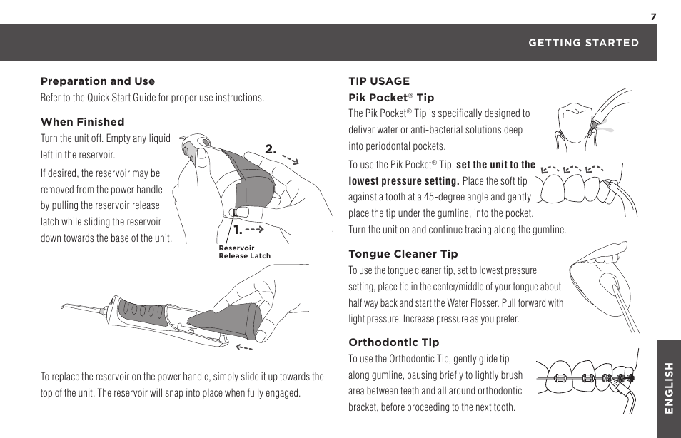 Waterpik WP-450 Owners Manual User Manual | Page 7 / 20
