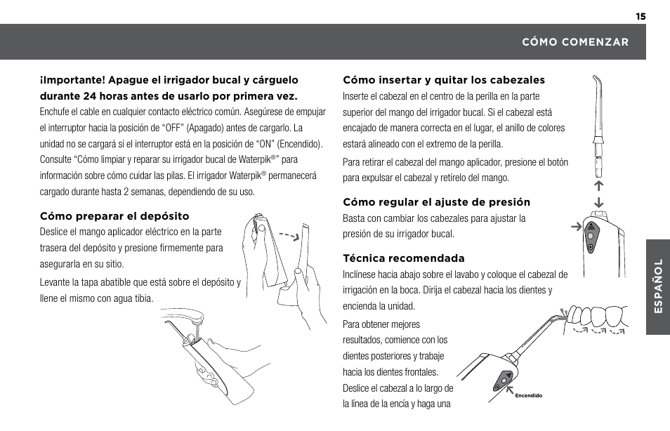Waterpik WP-360 Owners Manual User Manual | Page 15 / 20