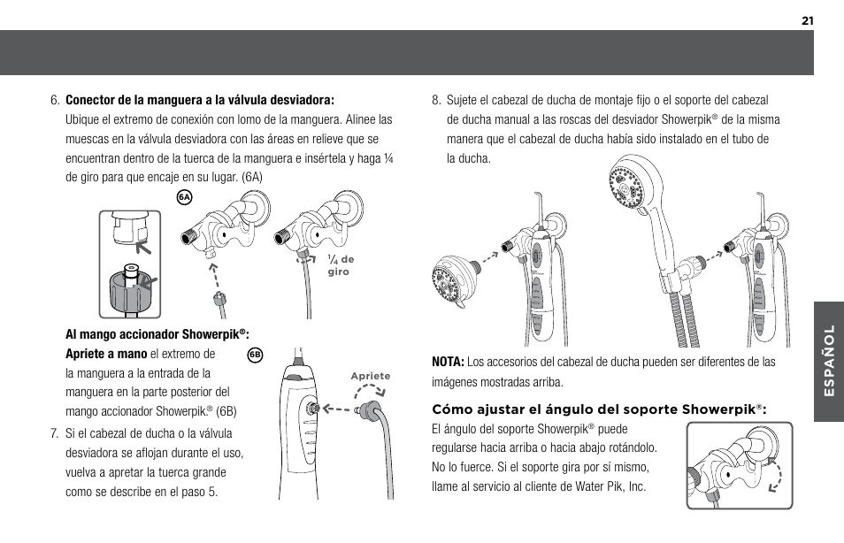 Waterpik WP-480 Owners Manual User Manual | Page 21 / 28