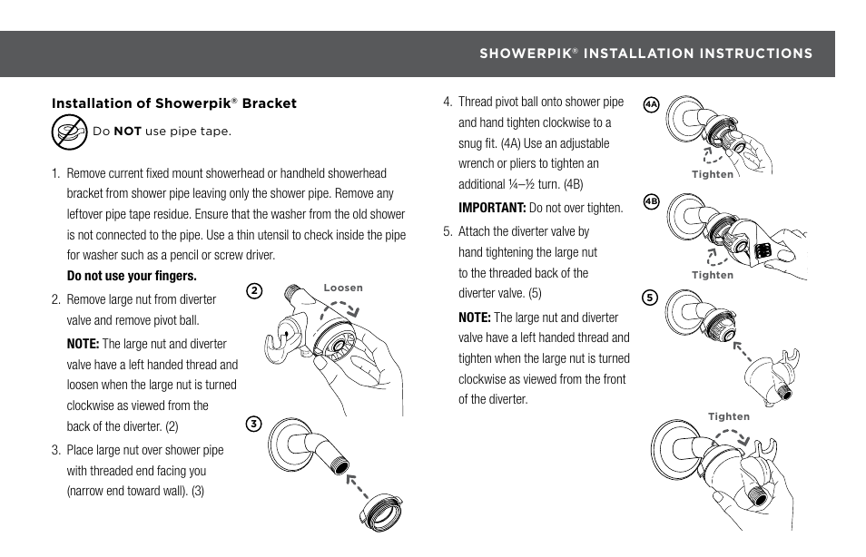 Waterpik WP-480 Installation Instructions User Manual | Page 2 / 5
