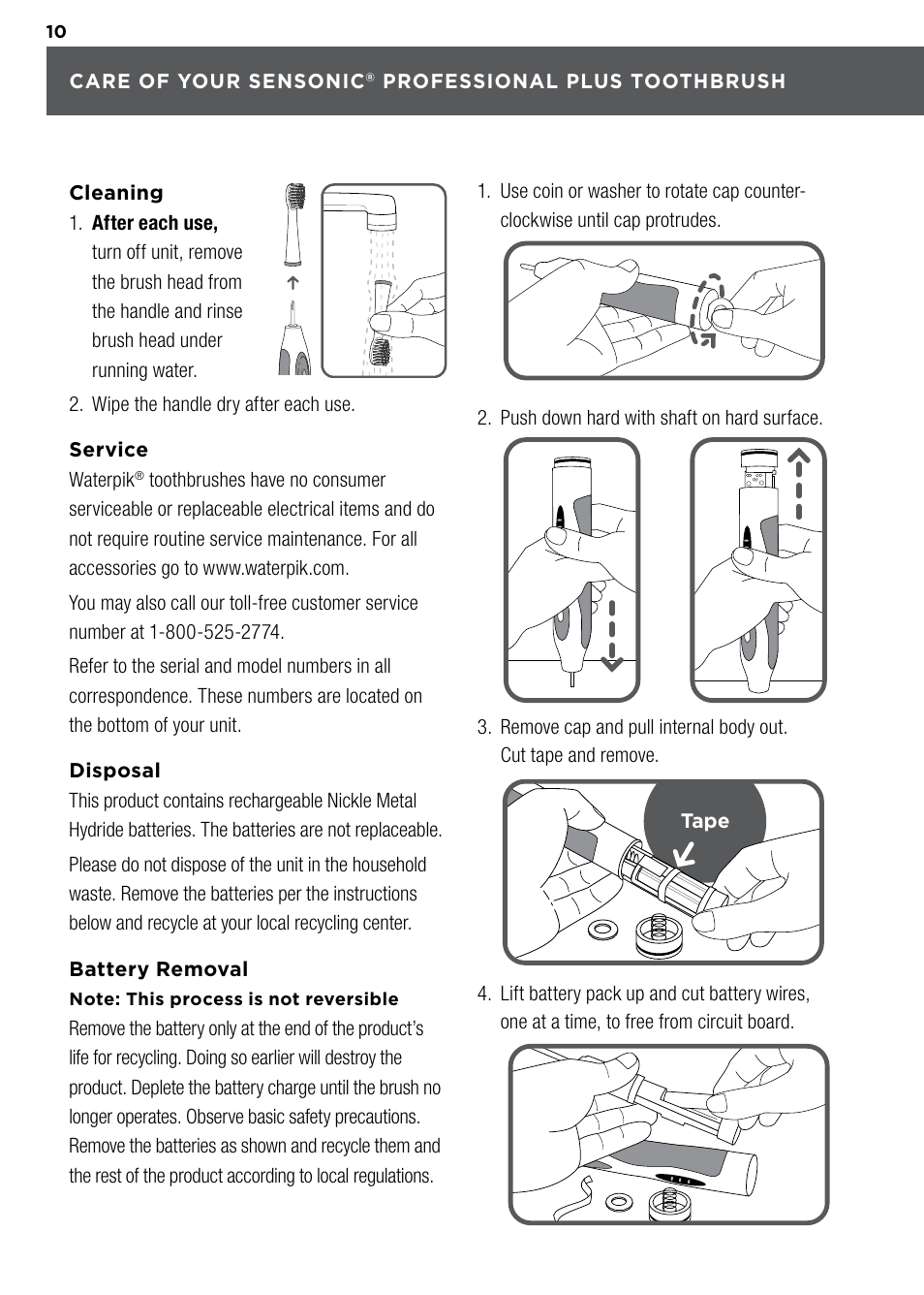 Waterpik WP-900 Owners Manual User Manual | Page 10 / 24