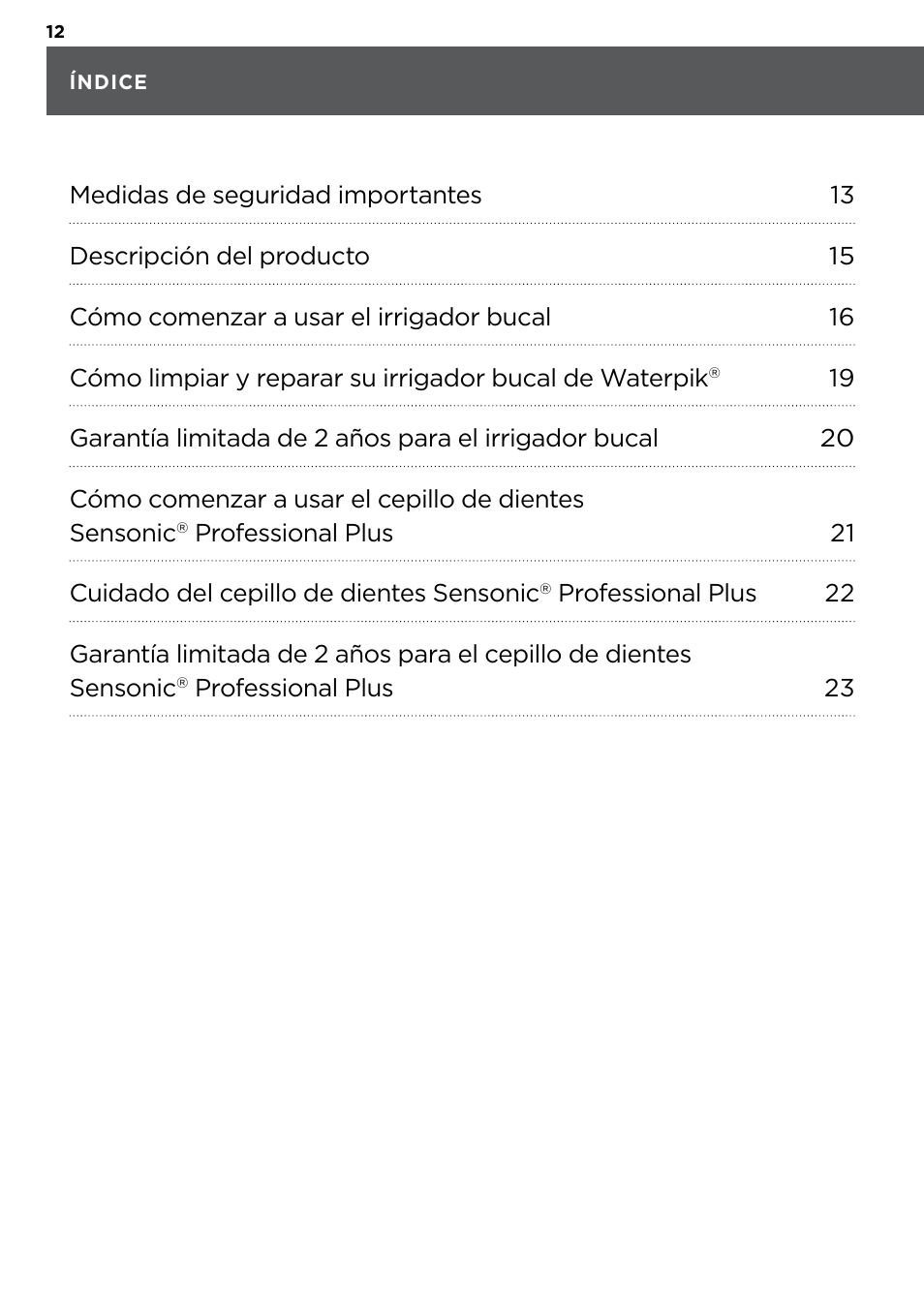 Waterpik WP-900 Owners Manual User Manual | Page 12 / 24