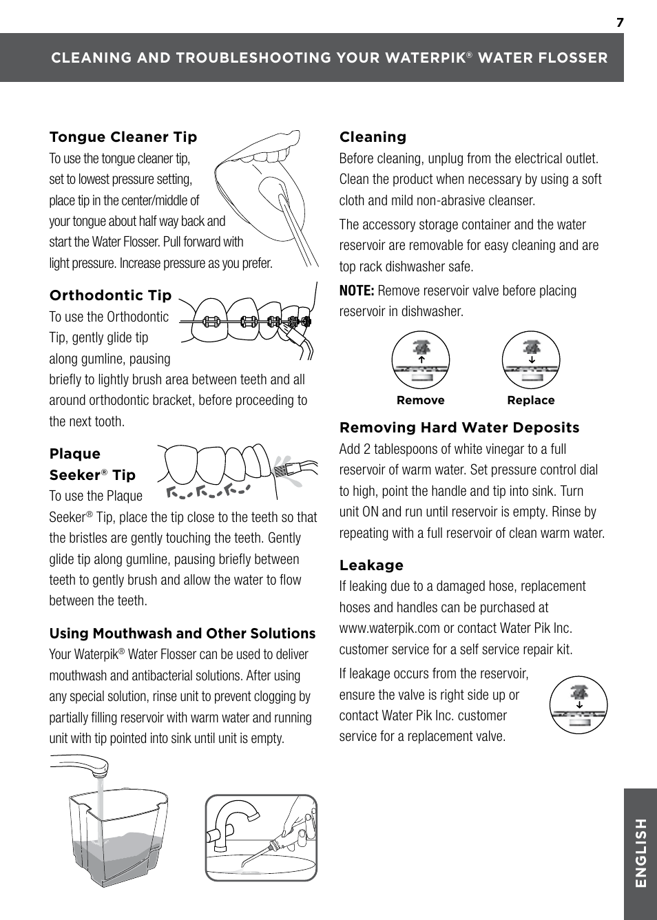Waterpik WP-900 Owners Manual User Manual | Page 7 / 24