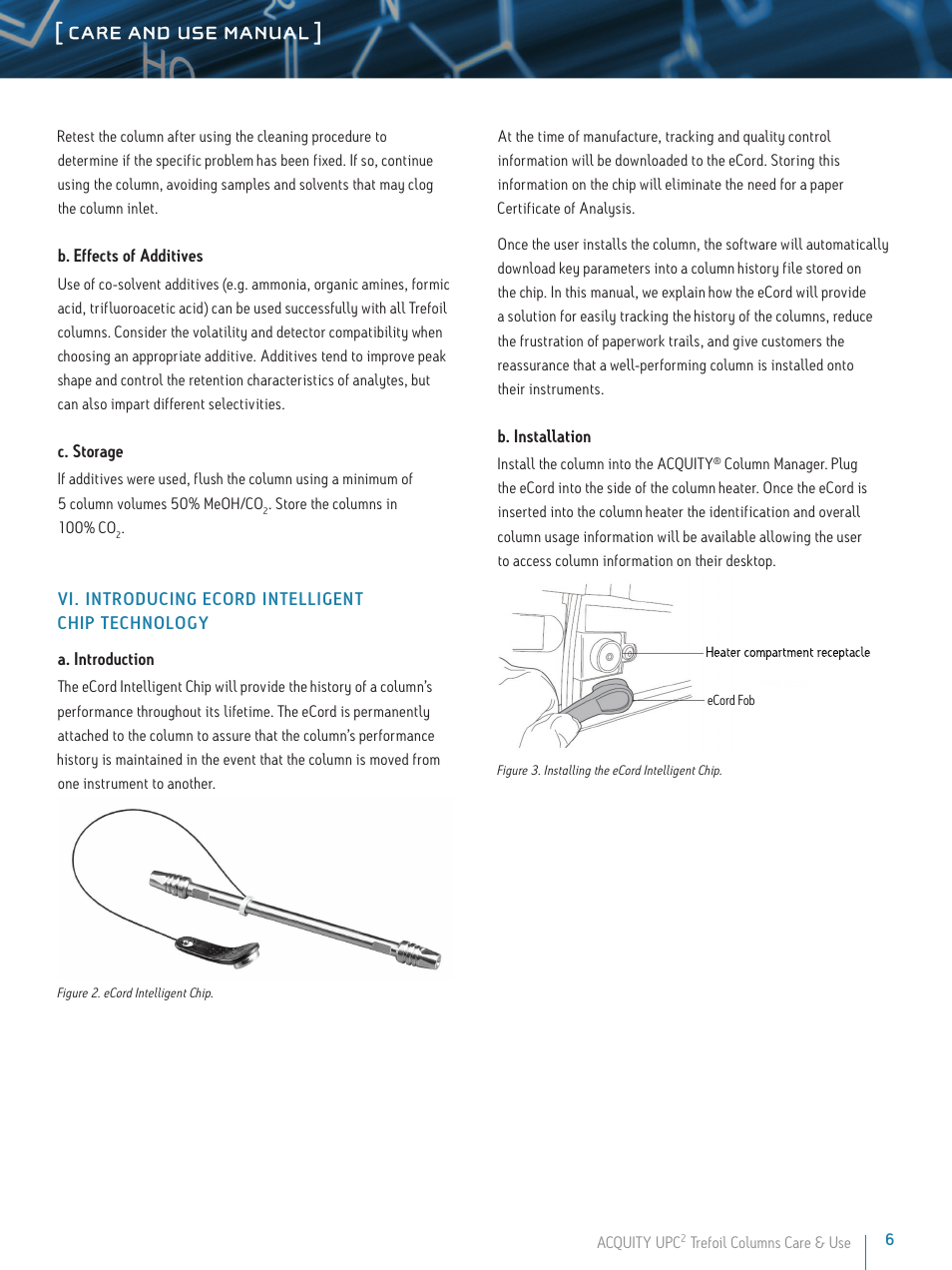 Care and use manual | Waters ACQUITY UPC2 Trefoil Columns User Manual | Page 6 / 7