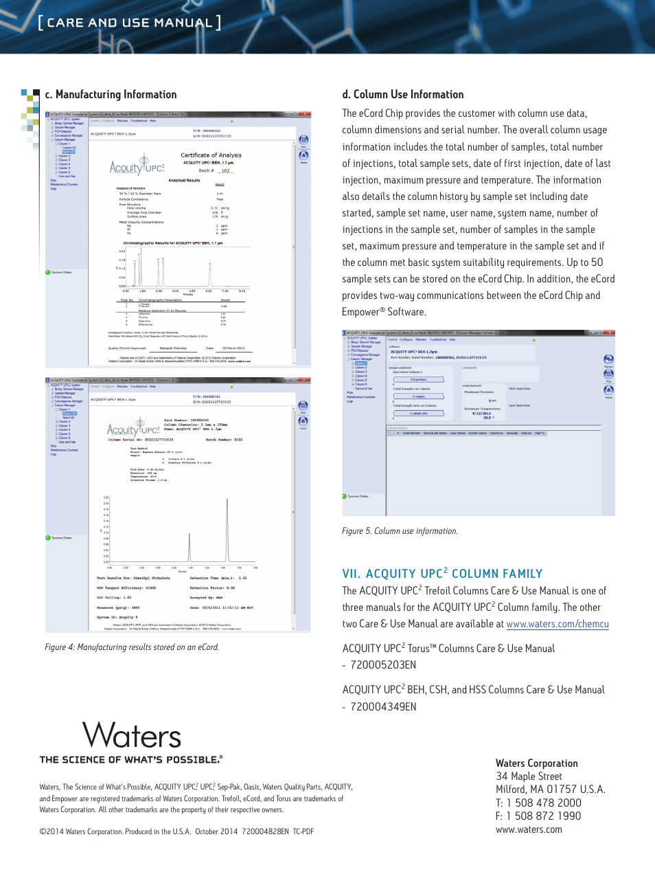 Care and use manual | Waters ACQUITY UPC2 Trefoil Columns User Manual | Page 7 / 7