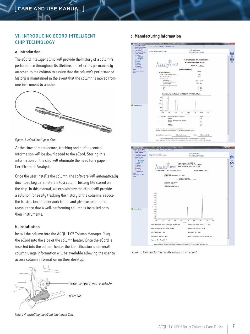 Care and use manual | Waters ACQUITY UPC2 Torus Columns User Manual | Page 7 / 8
