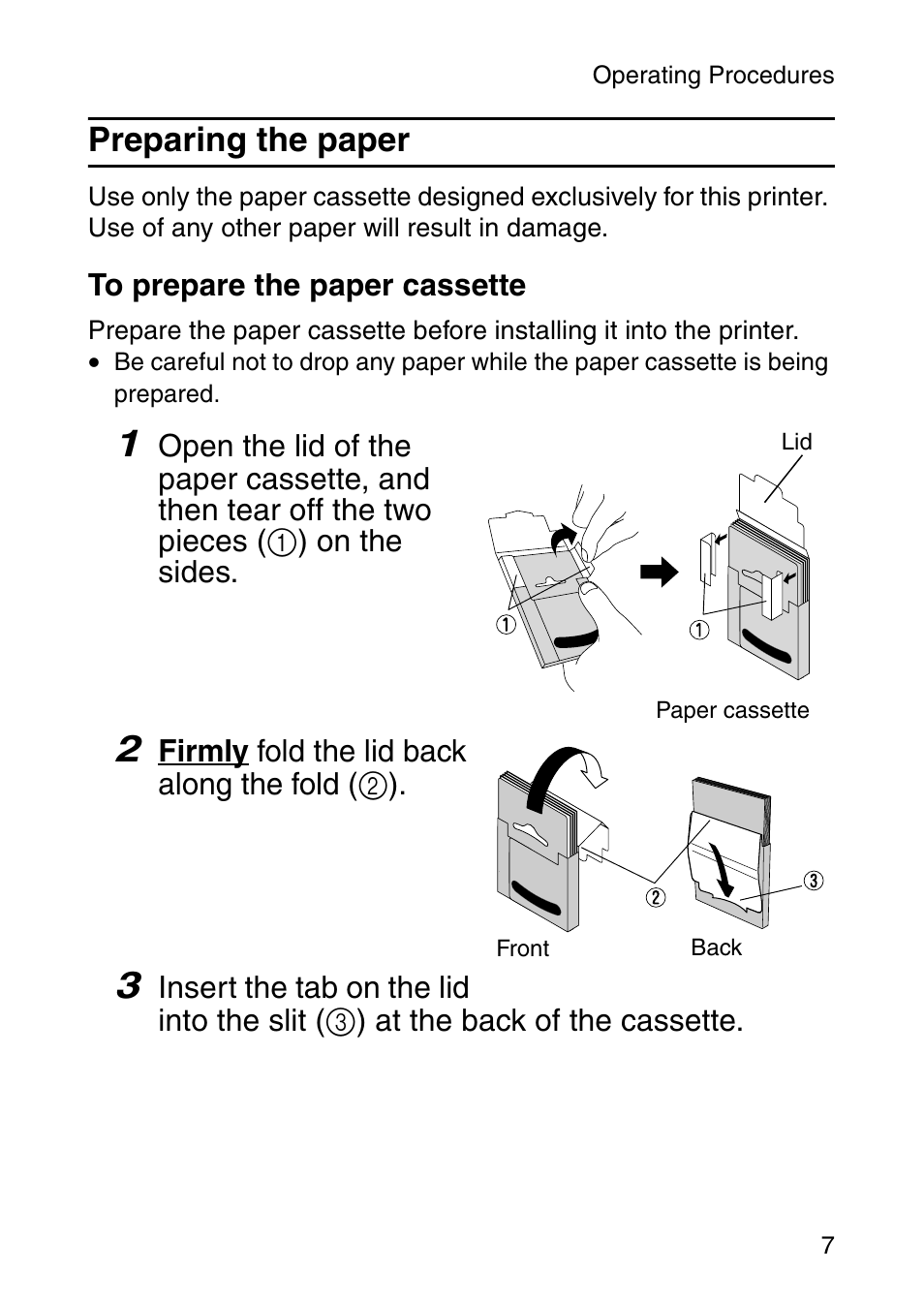 Preparing the paper | Brother MOBILE PRINTER MW-140BT User Manual | Page 22 / 86