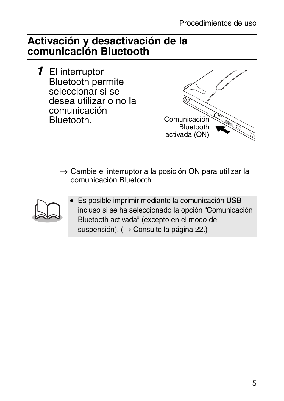 Activación y desactivación de la comunicación | Brother MOBILE PRINTER MW-140BT User Manual | Page 65 / 86