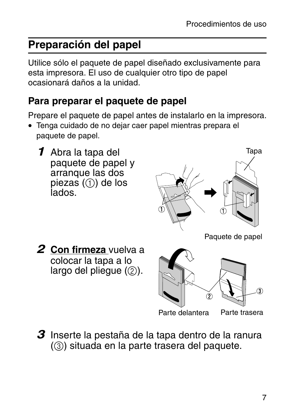 Preparación del papel | Brother MOBILE PRINTER MW-140BT User Manual | Page 67 / 86