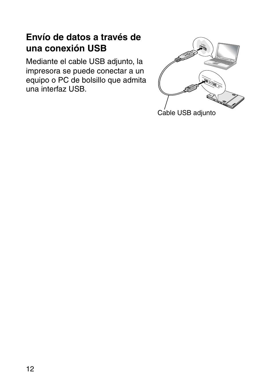 Envío de datos a través de una conexión usb | Brother MOBILE PRINTER MW-140BT User Manual | Page 72 / 86