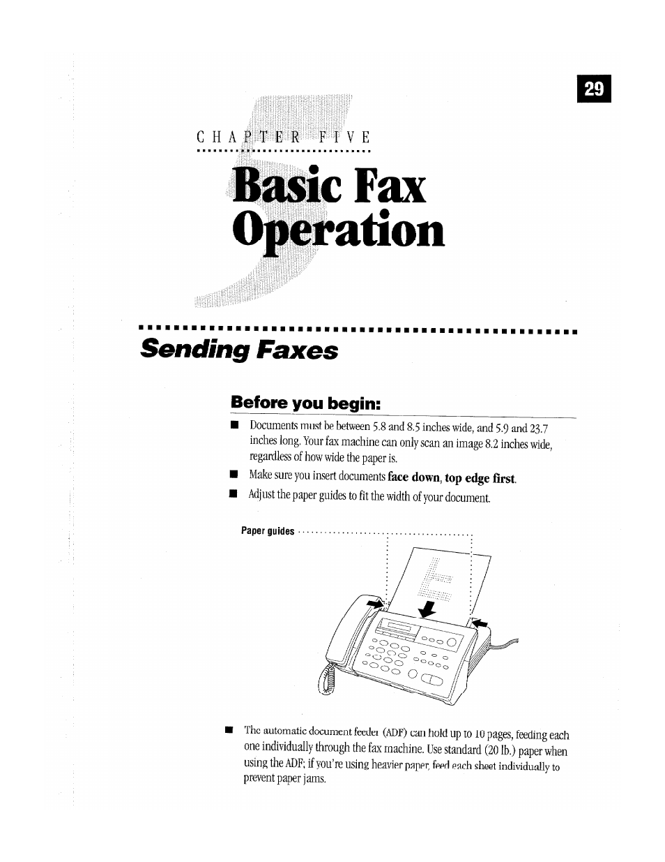 Sending faxes, Before you begin, Lisie fax | Brother MFC-370MC User Manual | Page 37 / 108