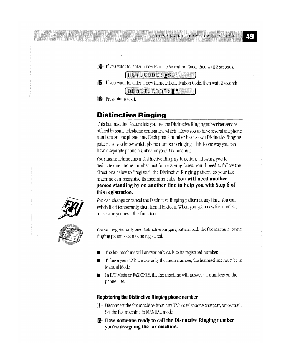 Distinctive ringing | Brother MFC-370MC User Manual | Page 57 / 108