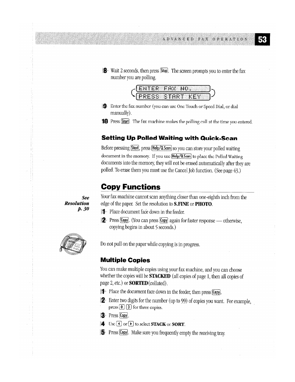 Copy functions | Brother MFC-370MC User Manual | Page 61 / 108
