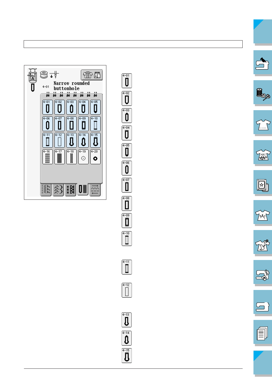 Buttonholes -53 | Brother ULT2002D User Manual | Page 126 / 319