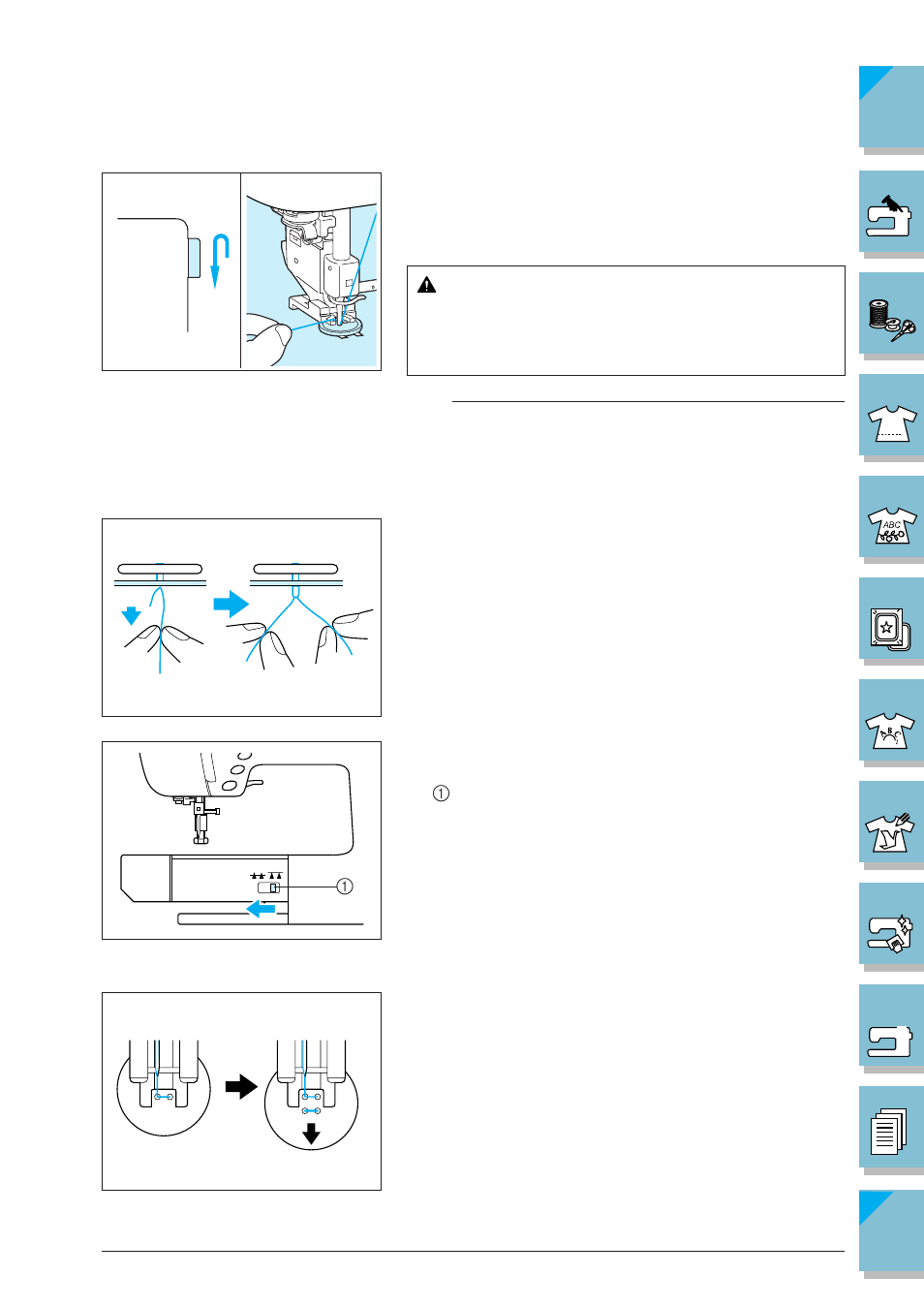Attaching 4 hole buttons -62, Caution | Brother ULT2002D User Manual | Page 135 / 319