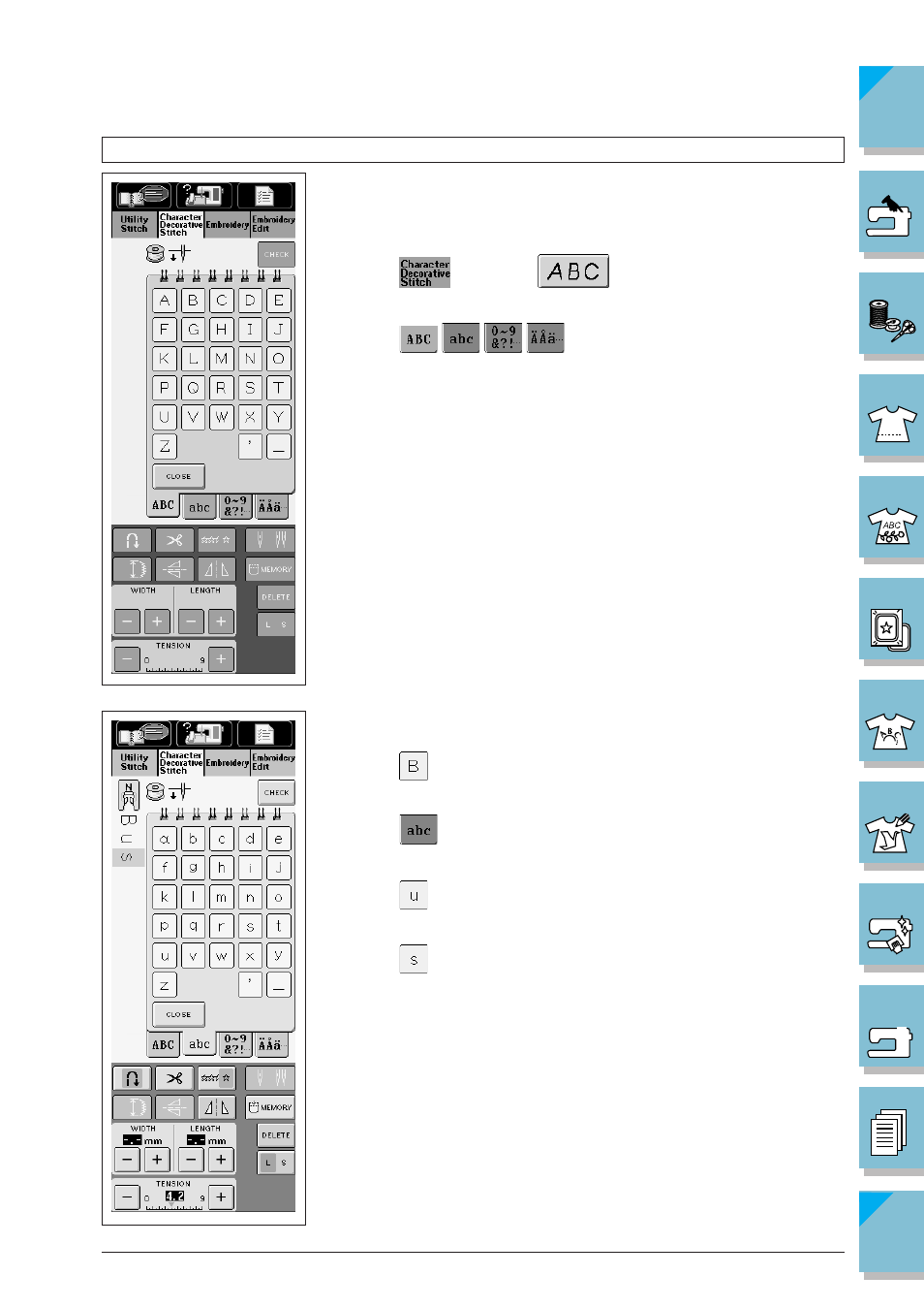 Alphabetical characters -6 | Brother ULT2002D User Manual | Page 149 / 319