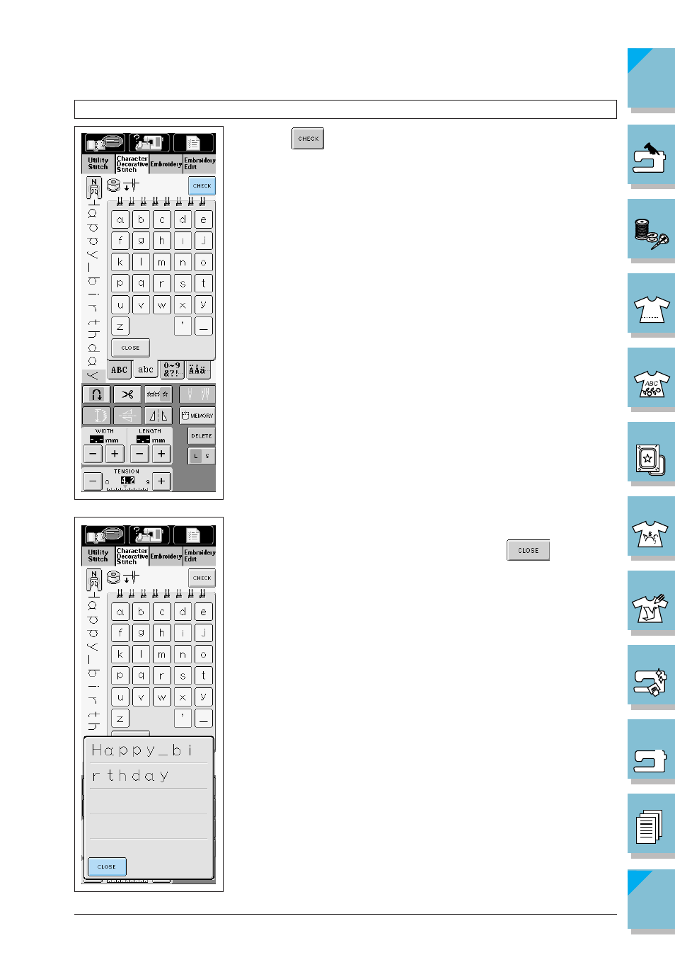 Checking combined stitch patterns -26 | Brother ULT2002D User Manual | Page 169 / 319