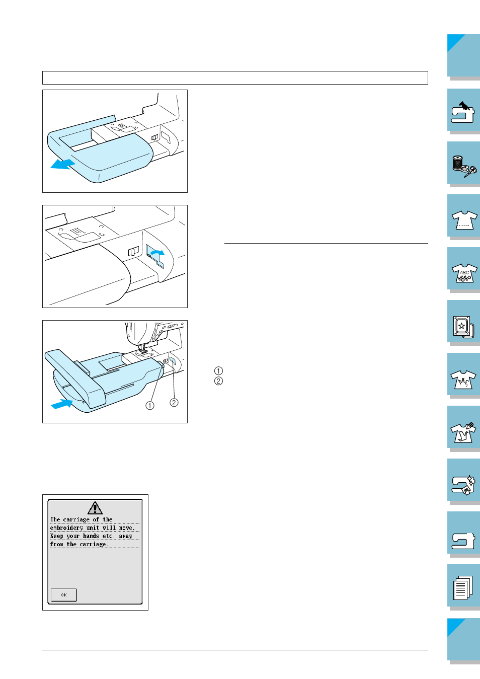 Attaching the embroidery unit -5 | Brother ULT2002D User Manual | Page 180 / 319
