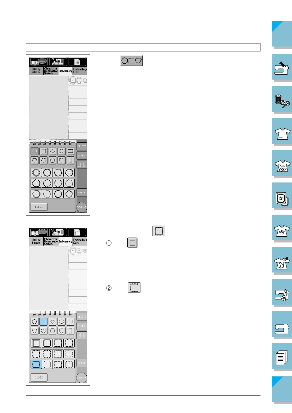 Frame patterns -15 | Brother ULT2002D User Manual | Page 190 / 319