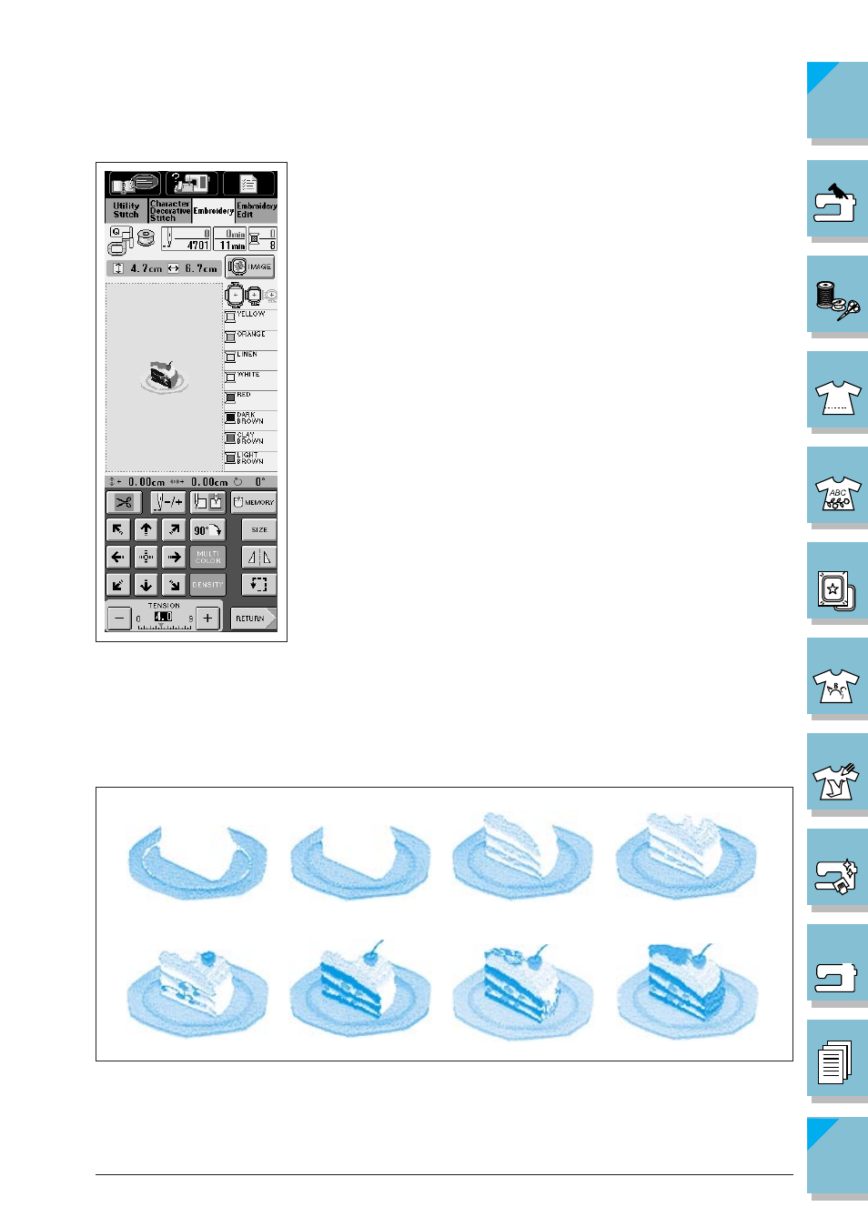 Embroidering order for pattern parts -32 | Brother ULT2002D User Manual | Page 207 / 319