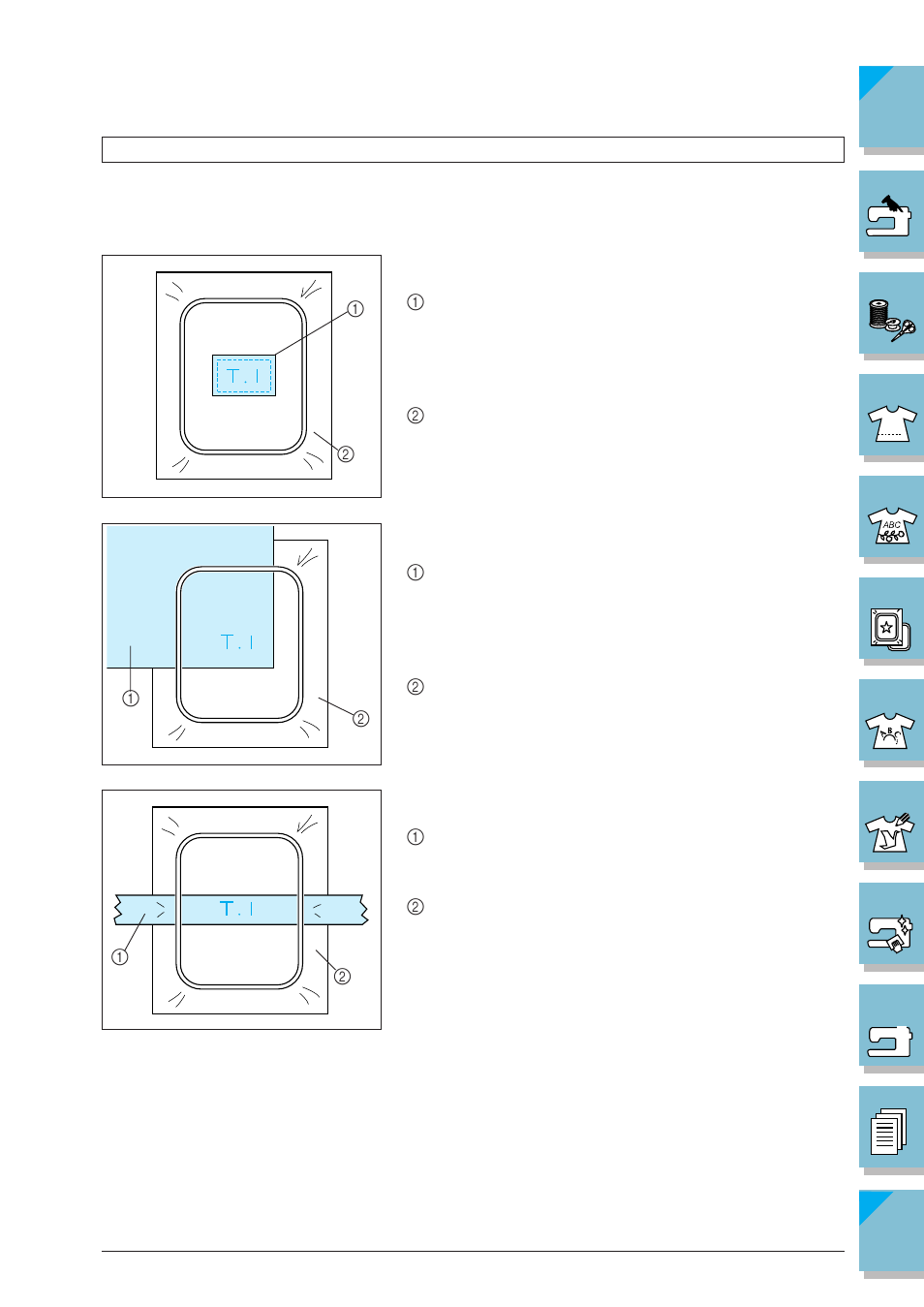 Embroidering small fabrics or fabric edges -62 | Brother ULT2002D User Manual | Page 237 / 319