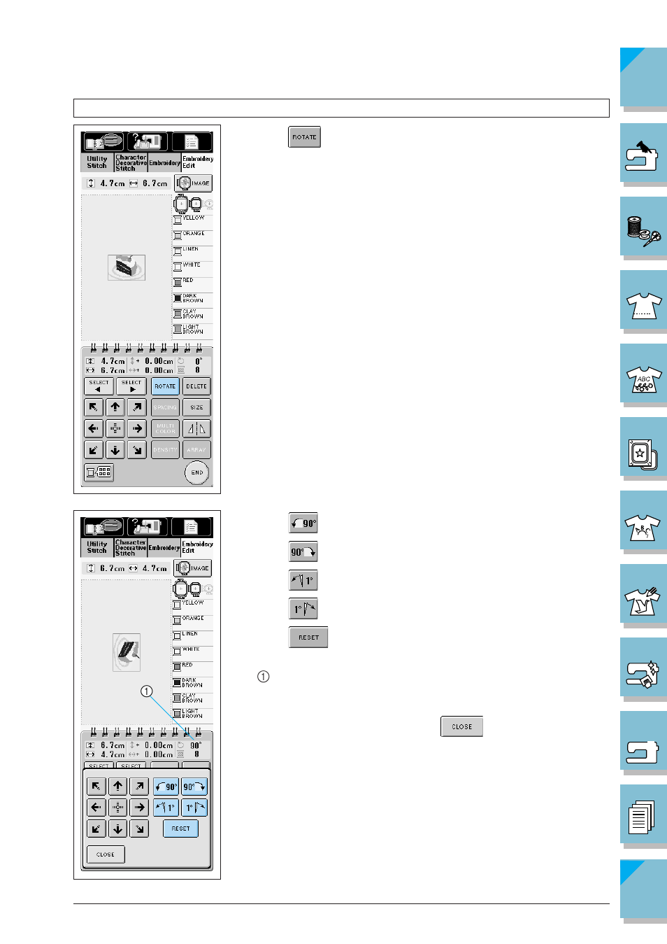 Rotating the pattern -10 | Brother ULT2002D User Manual | Page 247 / 319