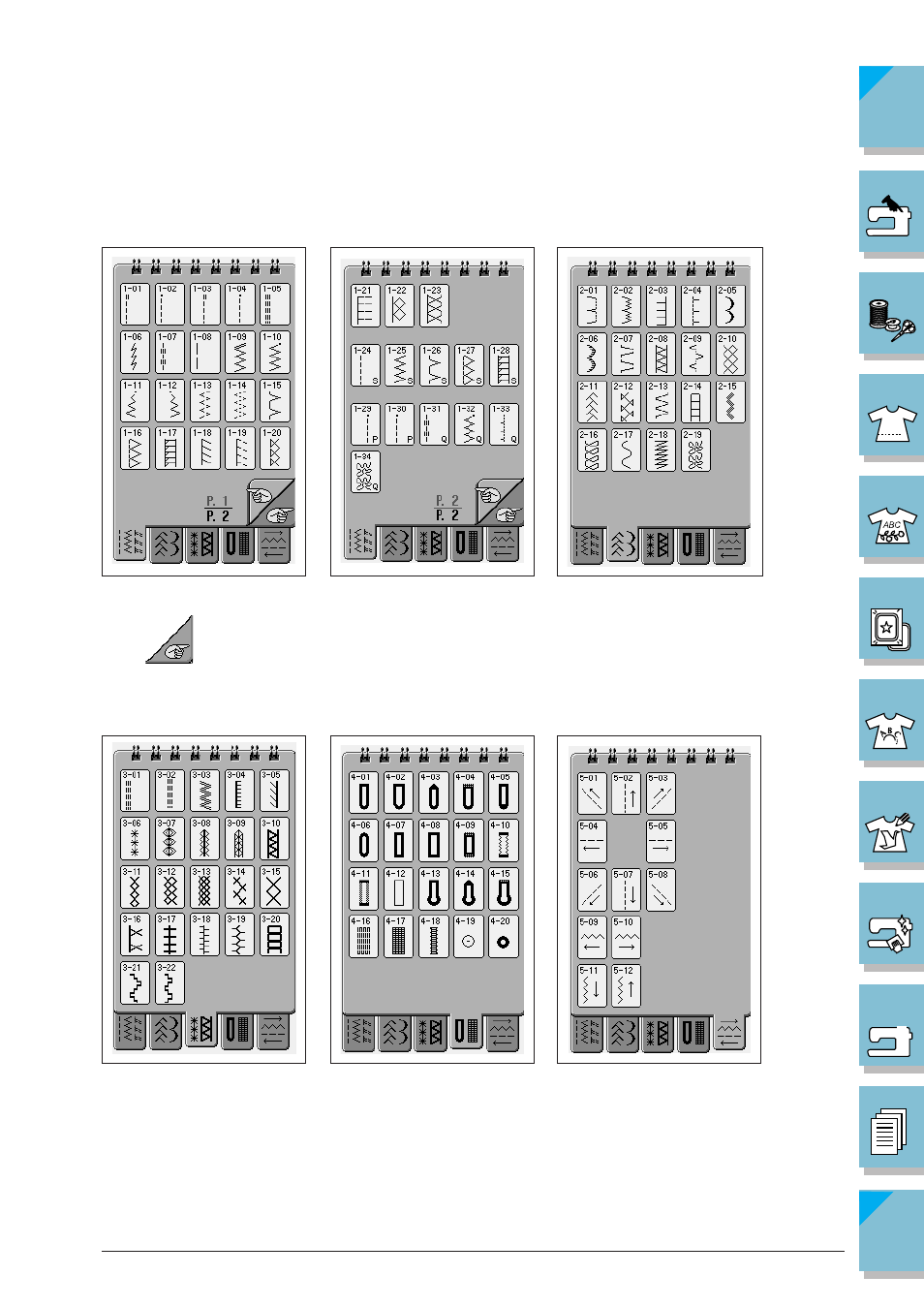Stitch selection screens -10 | Brother ULT2002D User Manual | Page 83 / 319