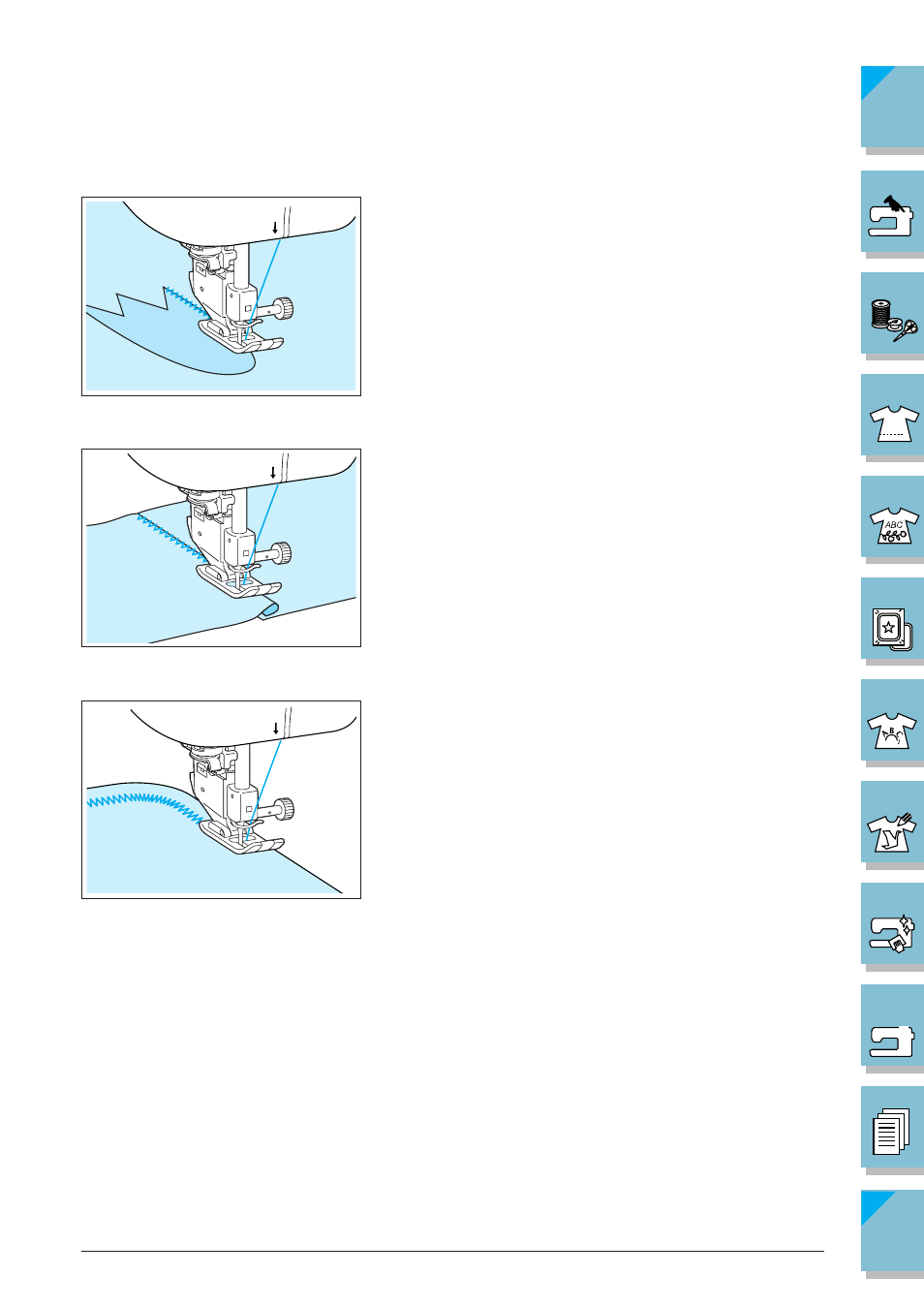 Using a zigzag stitch) -21 | Brother ULT2002D User Manual | Page 94 / 319