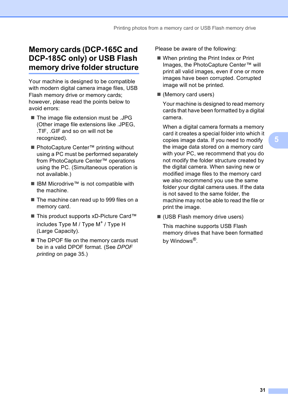 Drive folder structure | Brother DCP-165C User Manual | Page 39 / 111