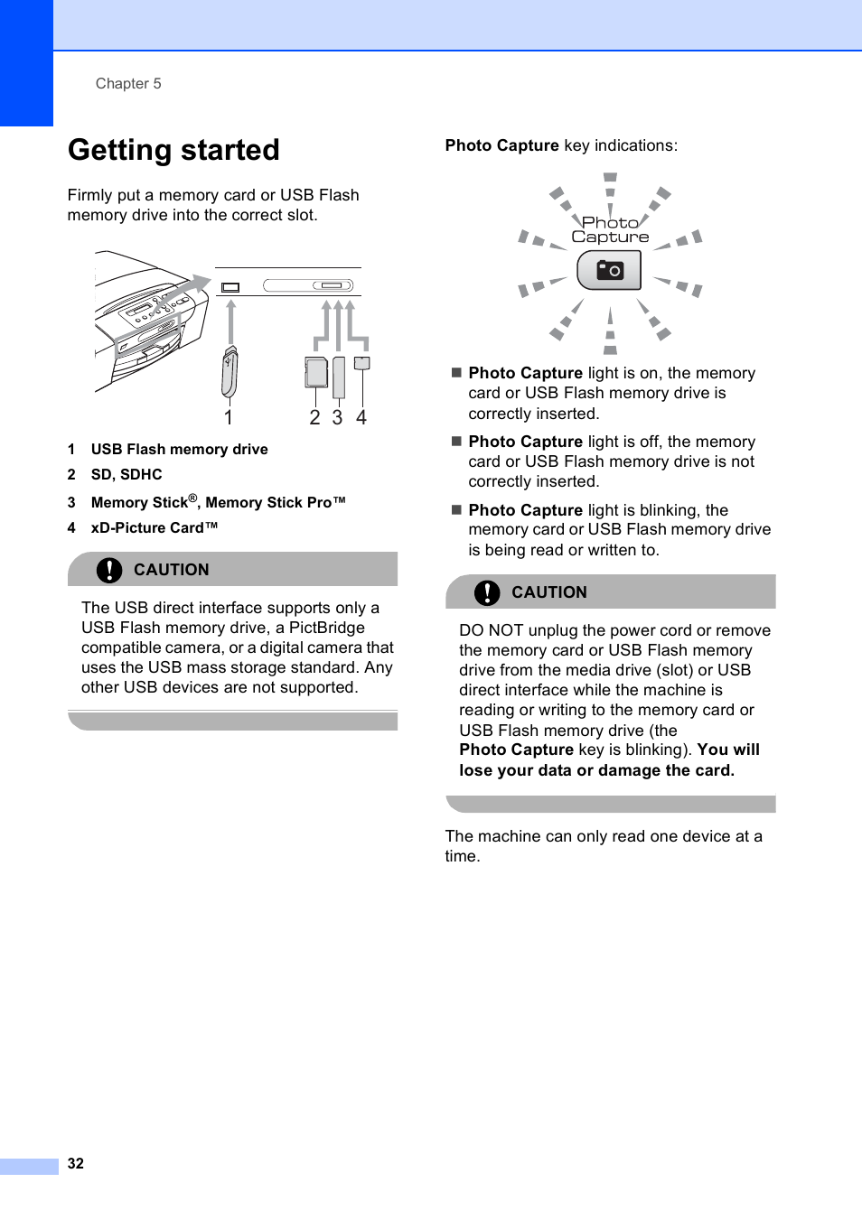 Getting started | Brother DCP-165C User Manual | Page 40 / 111