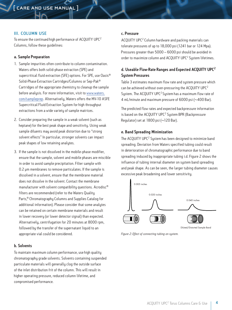 Care and use manual | Waters ACQUITY UPC2 BEH, HSS, and CSH Columns User Manual | Page 4 / 8