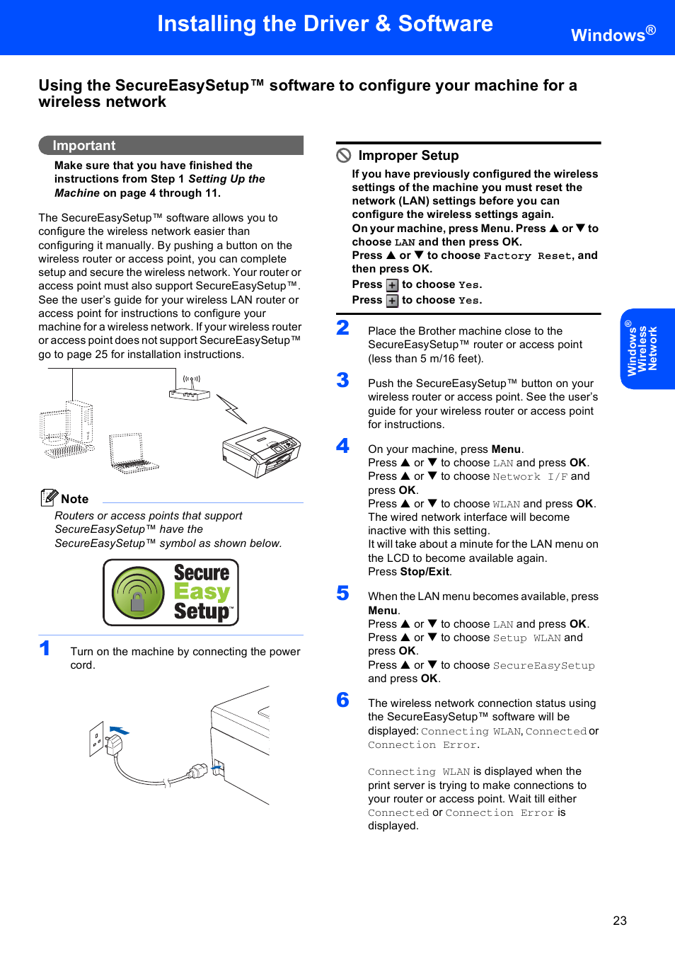 Installing the driver & software, Windows | Brother DCP-750CW User Manual | Page 25 / 51