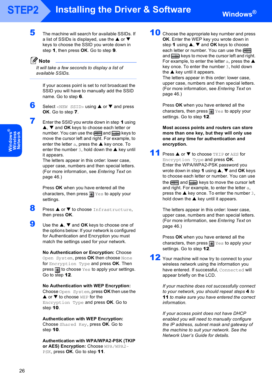 Step2, Installing the driver & software, Windows | Brother DCP-750CW User Manual | Page 28 / 51