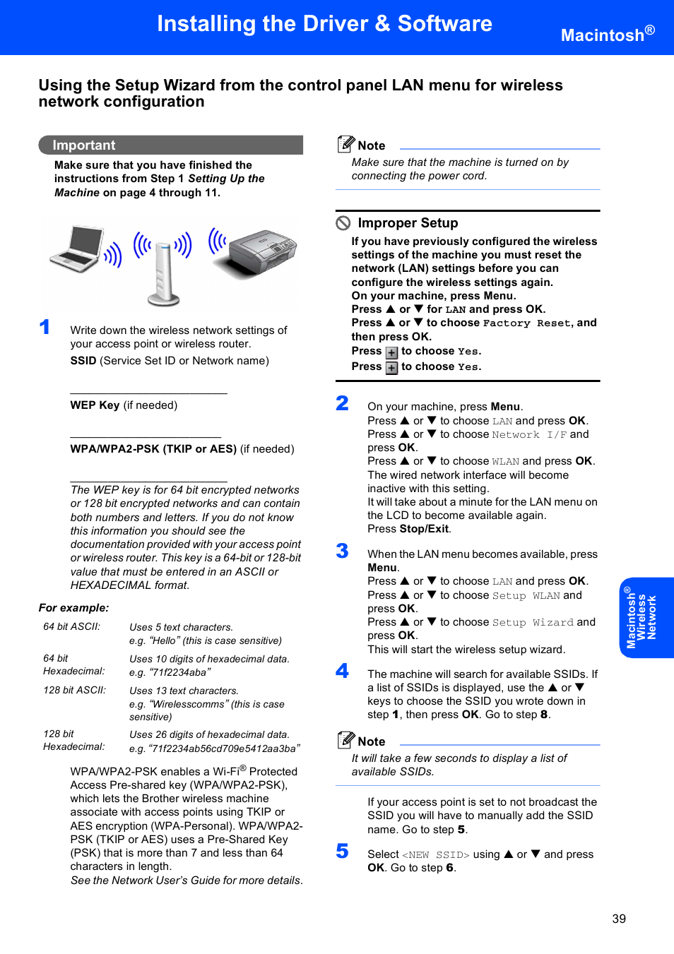 Installing the driver & software, Macintosh | Brother DCP-750CW User Manual | Page 41 / 51