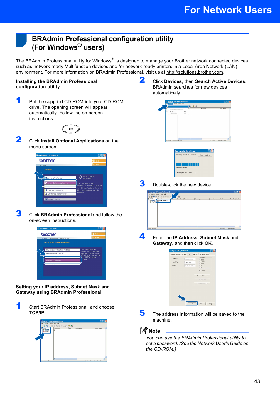 For network users, Users) | Brother DCP-750CW User Manual | Page 45 / 51