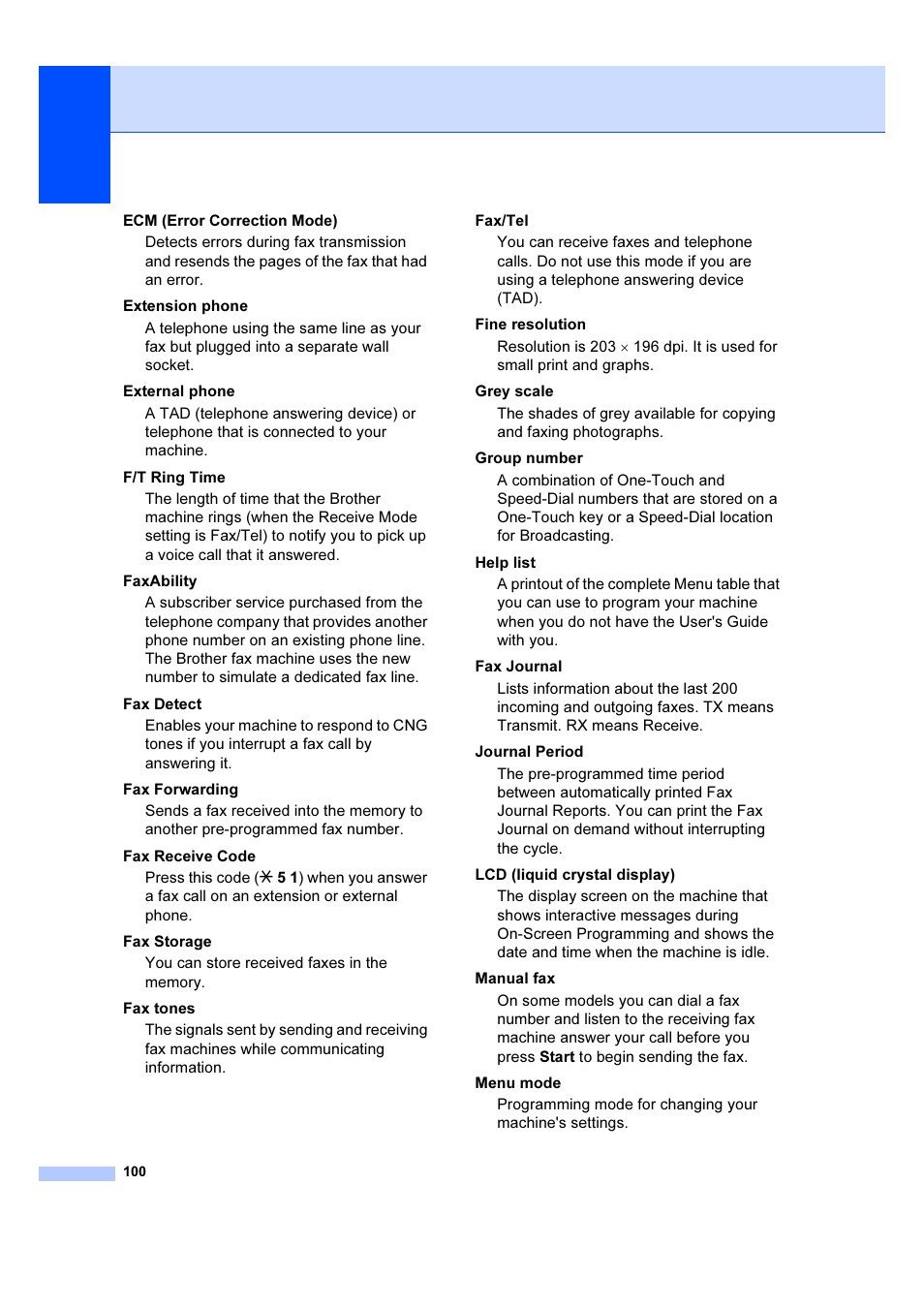 Brother IntelliFAX 1360 User Manual | Page 108 / 114