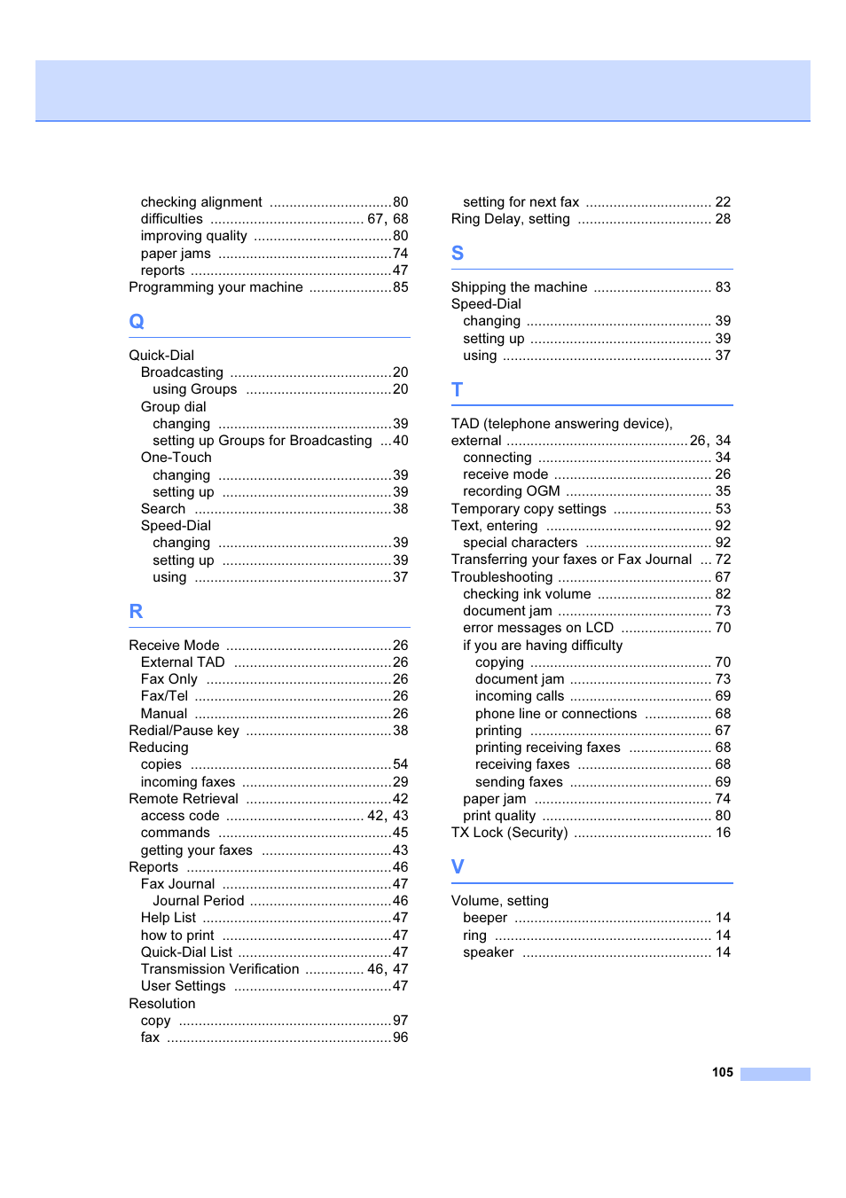 Brother IntelliFAX 1360 User Manual | Page 113 / 114